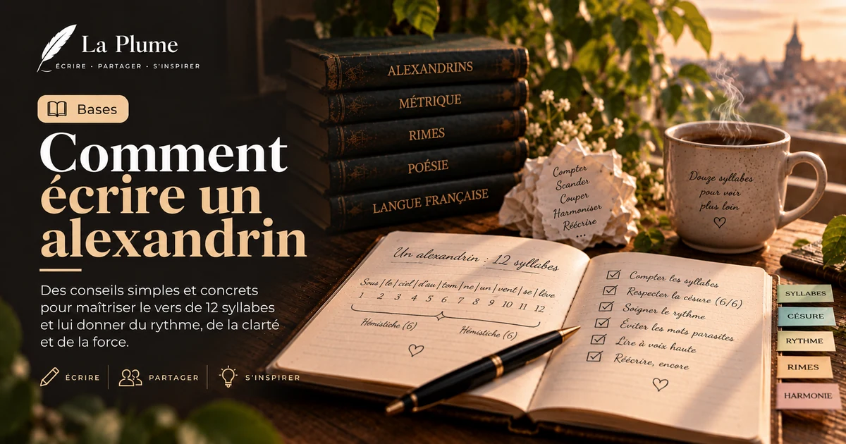 Illustration de l'article « Comment écrire un alexandrin » — La Plume, application de poésie